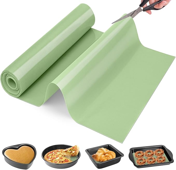 Silicone Baking Mat Roll- Cut to Size Silicone Mat Roll- SIlicone Mat for Baking, Macaoron Baking Sheet, Non-stick Pastry Mat, Reusable Dough Rolling Mat
