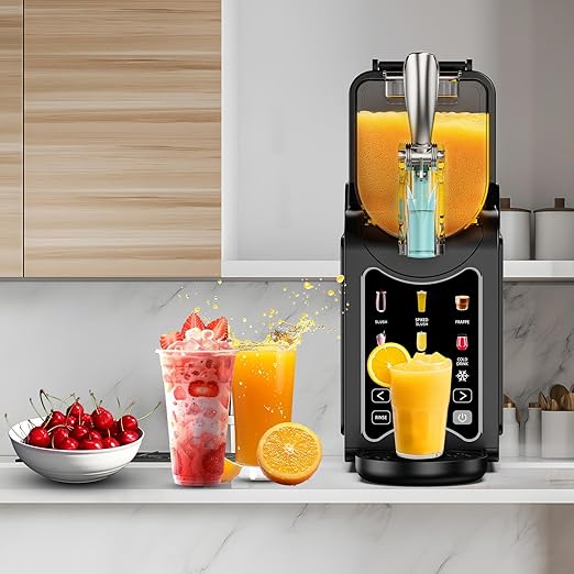 Slushie Machine for Home, Slushy Machine 88 oz Margarita Machine with 7 Preset Programs, Frozen Drink Machine, for Smoothie, Milkshake, Cocktail, Frappés, 10-Level Adjustable Thickness, No Ice Needed