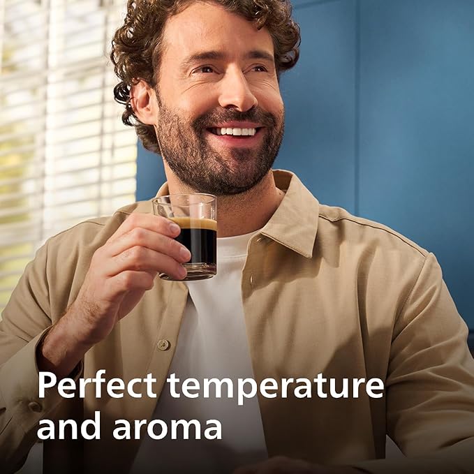 Philips 2200 Series Fully Automatic Espresso Machine, Classic Milk Frother, 2 Coffee Varieties, Intuitive Touch Display, 100% Ceramic Grinder, AquaClean Filter, Aroma Seal, Black (EP2220/14)