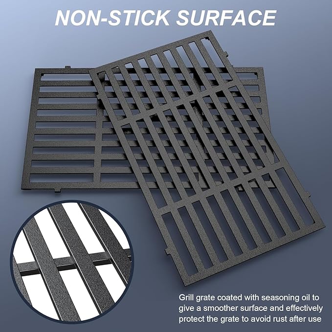Grill Parts for Weber Spirit e310, 17.5" Grill Grates for Weber Spirit 300 and Spirit II 300, Spirit E/S310 E/S315 320 330 SP320, Spirit 700, Genesis 1000-3500, Gold & Silver B/C Gas Grill, 7638 7639