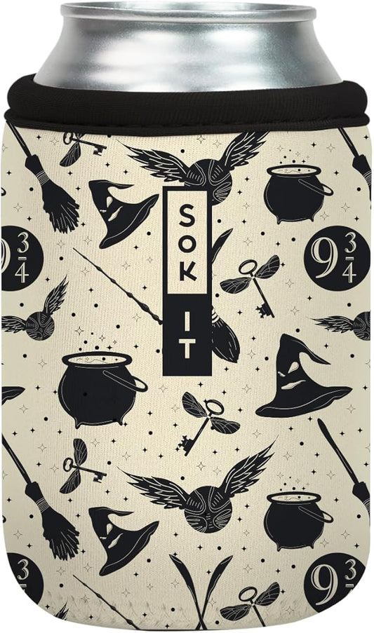 Sok It CanSok Sleeve for Beer & Soda Insulated Neoprene Cover (Wizard's Walk, 12oz Can Sleeve)
