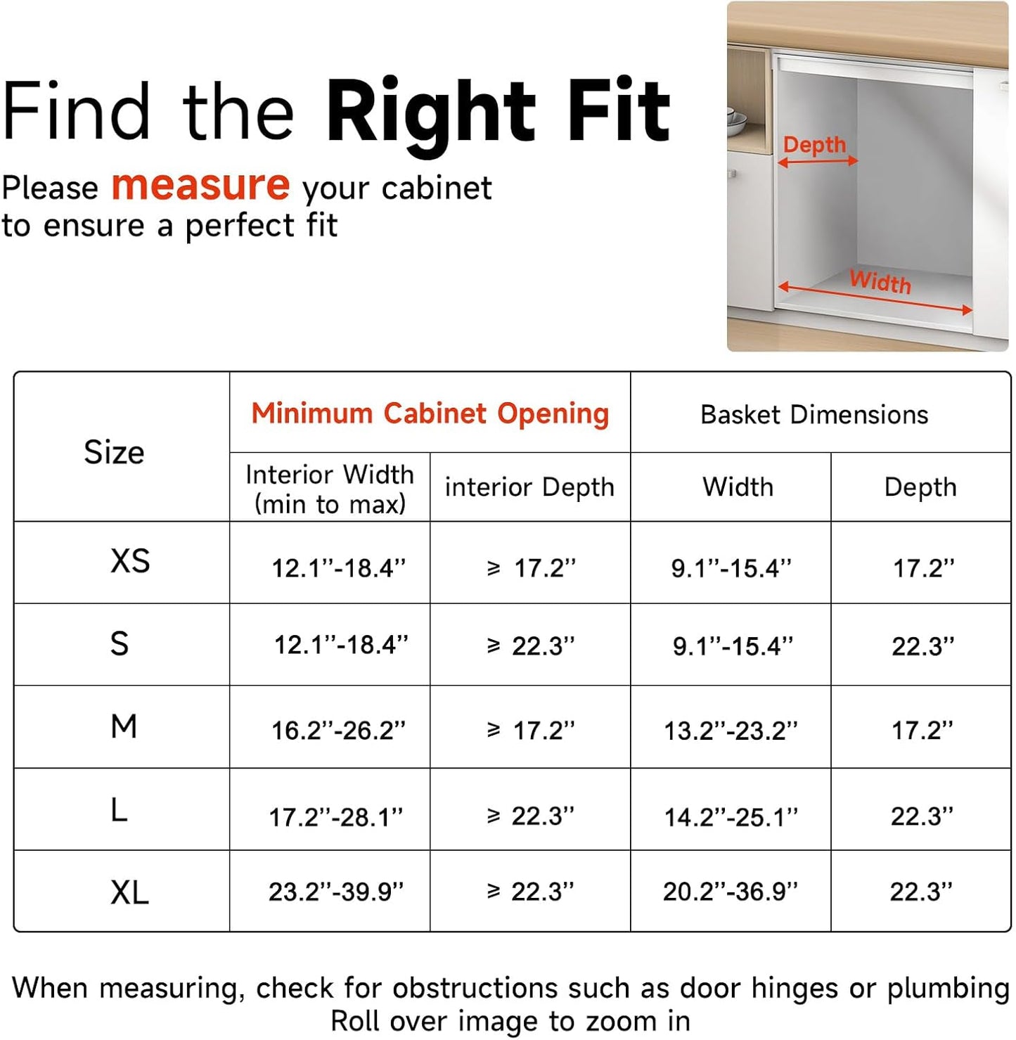 2Pack Expandable Pull Out Cabinet Organizer, Slide Out Drawers for Kitchen Cabinets, Heavy Duty Drawer Slides for Home Kitchen Pantry Cupboard Pots Pans, Adjustable Width 23.2"~39.9" W x 22.5''D