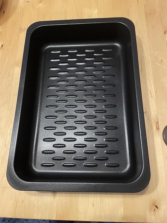 Roasting Pan,Non Stick Baking Pan,Cake Pan Rectangular 13.6"x 9.3"x 2.6",3 Litre Capacity with Lid (Black)