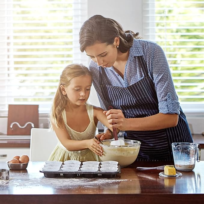 16.5 INCH Silicone Spatulas Heat Resistant Heavy Duty Rubber Spatulas Commercial Spatulas Set for Kitchen Use Silicone Cooking Utensils Sets of 2