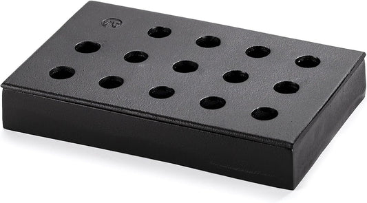 Outset Q177 Smoker Gas Grill, 5.25" x 8.25" x 1.25", Wood Chip Smoking Box: Cast Iron