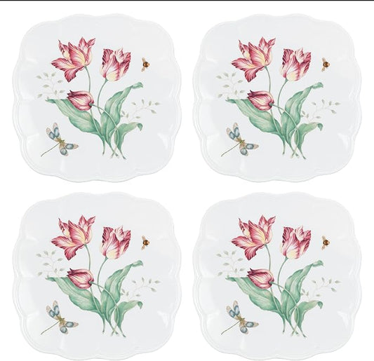 Lenox 894308 Butterfly Meadow Square 4-Piece Accent Plates