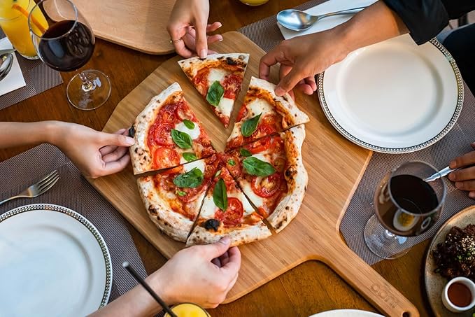 Ooni 14” Bamboo Pizza Peel – Wooden Pizza Peel 14 Inch, Pizza Spatula Paddle, Pizza Cutting Board, Wood Pizza Turning Peel, Pizza Oven Accessories, Pizza Tools, Pizza Peel Wood, Pizza Board