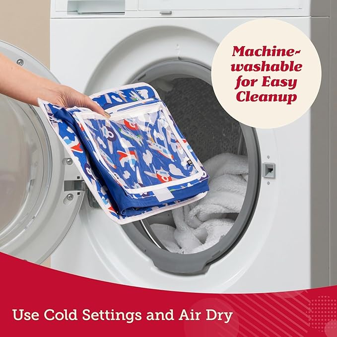 Lusso Gear Kids Airplane Tray Table Cover with Pockets – Travel Tray Essentials for Toddlers on Plane or Train - Travel Toys & Airplane Travel Essentials - Flying Accessories Toddlers (Dinosaurs)