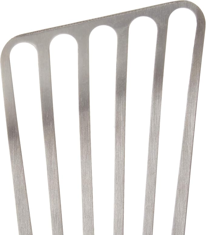 Fish Spatula Stainless Steel, Size 11 inch, Blade 6.5 inch, Plastic Handle, Flexible Metal, Angled Slotted Turner