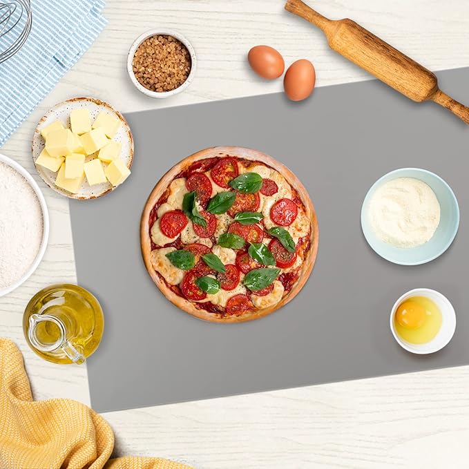 Large Silicone Heat Resistant Mat 78.7” x 15.7”, Nonslip Silicone Mats for Kitchen Counter, Countertop Protector, Nonstick Waterproof Craft Mat Table Placemat, Gray