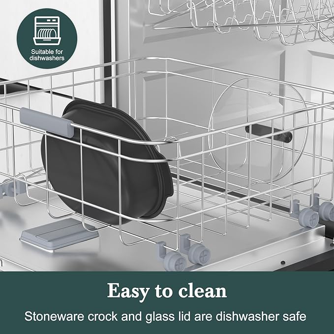 MAGNIFIQUE 6 Quart Multi-Cooker, with 8-in-1 Casserole Programmable Slow Cooker, Dutch Oven, Pasta, Nonstick, Oven Safe Pot to 500°F Olive Olive