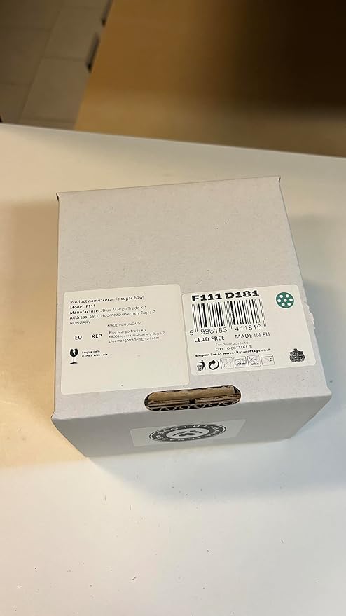 City to Cottage Ceramic Sugar Bowl with Lid, 10oz Sugar Contanier for Coffee Bar, Sugar Dispenser Bowl, Salt - Condiment Pot for Kitchen Counter, Handcrafted turquoise Blue Polka Dot Sugar Jar