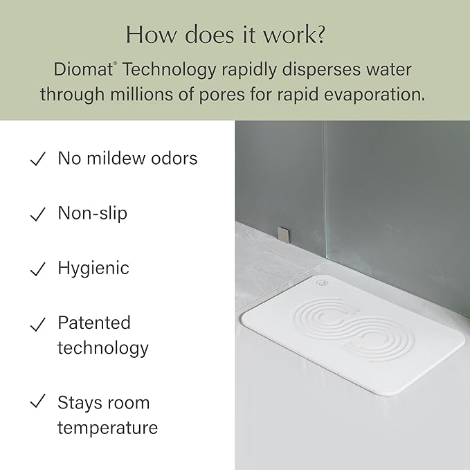 Dorai Home Bath Stone Mat 23.6"x15.4"| Luxury Diatomite Stone Bath Mat |Quickly Removes Water | Non-Slip, Quick-Dry Stone Bath Mat for Bathroom | Zen Sandstone - 2 Pack