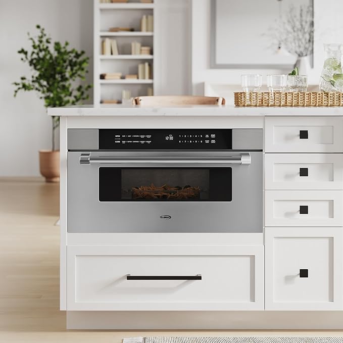 KoolMore KM-MD30-SS Microwave Drawer, Capacity in Stainless-Steel, 30 in/1.2 cu. ft, Silver