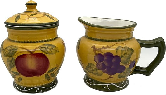 ACK Ceramic Cream and Sugar Set (Deluxe), Sugar Bowl with Lid