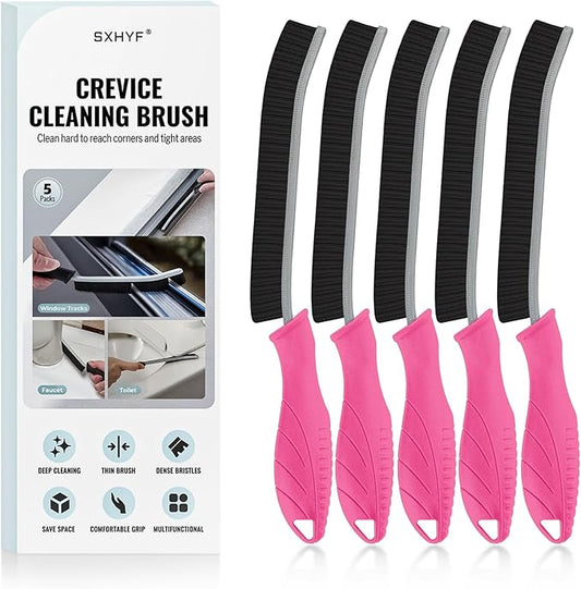 SXhyf Crevice Cleaning Brush - Grout Scrub Brush, House Cleaning Supplies, Gap Cleaning Tools, Home Essentials, Gifts for Women Men, Hard Bristle Crevice Cleaner Brush for Household Use, Bathroom