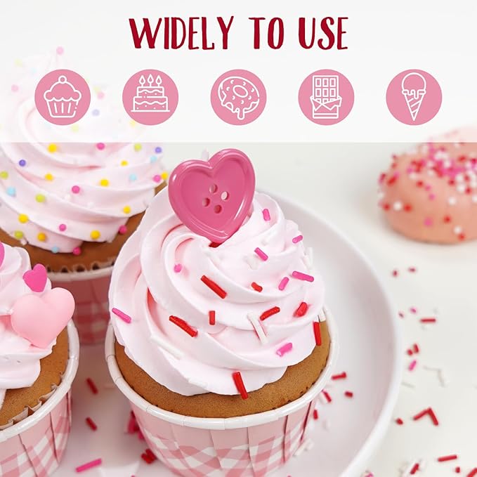 Pink Jimmies Sprinkles, Edible Sprinkles For Cake Decorating, Pink Red and White Sugar, 150g/5.29oz, Cupcake & Ice Cream Topper, Mother's Day, Valentine's Day, Wedding Party Supplies