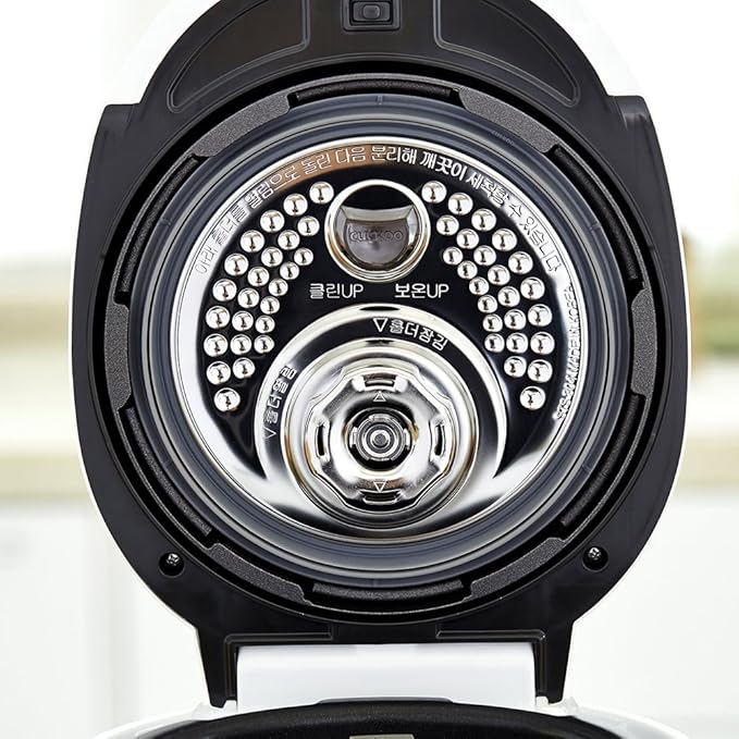 CUCKOO CRP-HS0657FW 6-Cup (Uncooked) / 12-Cup (Cooked) Induction Heating Pressure Rice Cooker with Nonstick Inner Pot, 16 Menu Modes, Safe Steam Release, Korean Voice Guide, Auto Clean (White/Silver)