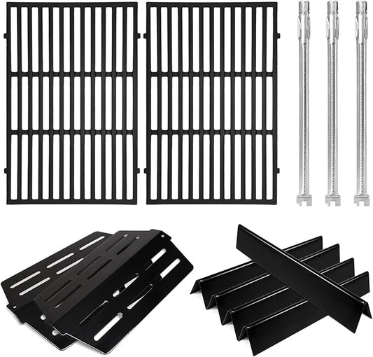 Grill Parts Replacement For Weber Genesis 300 Series E310, E320,E330,S310, S320, S330, EP310, EP320, EP330 with Front-Mounted Control,7620 Flavor Bar 62752 Burner 7524 Grates,7622 Heat Deflector