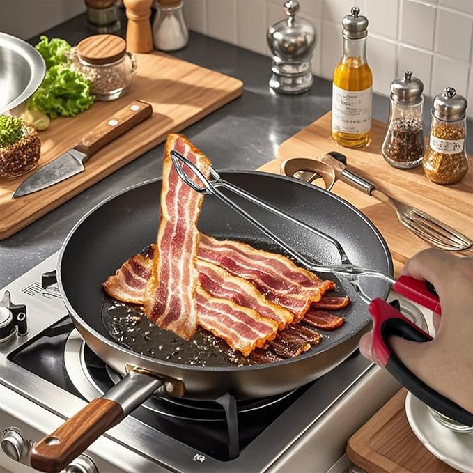 Stainless Steel Scissor Tongs with Comfort-Grip Handle 12-Inch