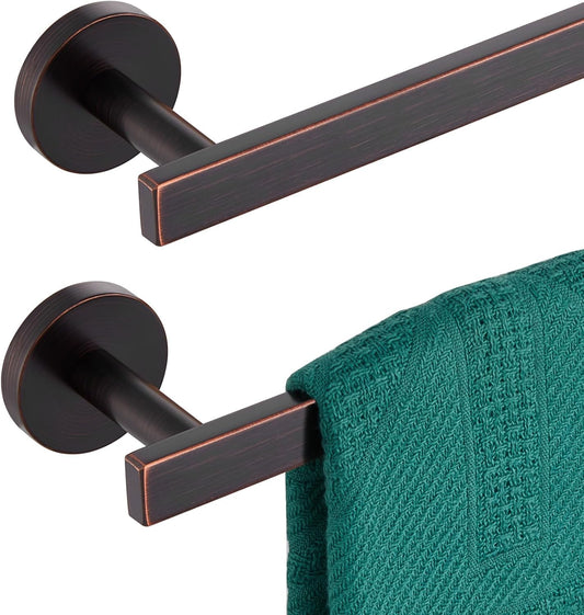 12 Inch Bathroom Towel Bar Bath Towel Rack Kitchen Towel Holder Towel Ring Wall Mounted SUS304 Stainless Steel 2 Pack Oil Rubbed Bronze AN4001ORB-L12-P2