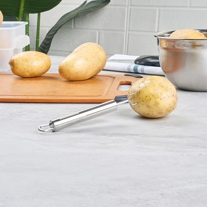 Restaurantware-German Standard 6.1 Inch Granny Forks, 24 Prong Potato Forks - Ergonomic Handle, Dishwashable, Stainless Steel Carving Fork, Heavy-Duty, For Kitchen Roast