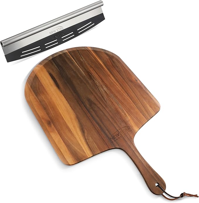 New Star Foodservice Professional Pizza Cutter and Peel Combo (30-Inch)