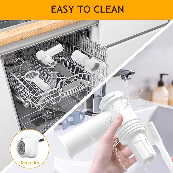 Pasta Maker Attachment for Kitchenaid Stand Mixer with 6 Different Shapes of Pasta Outlet, Durable Kitchenaid Accessories and Attachments, Dishwasher Safe