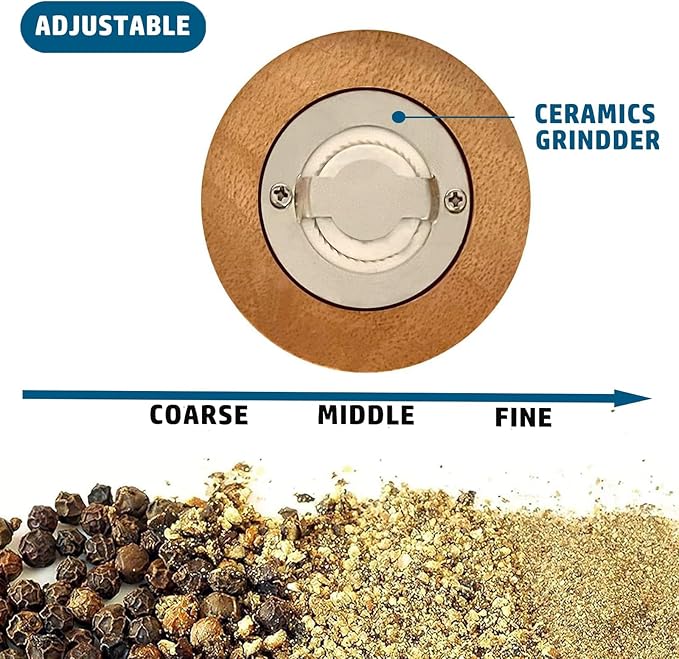 1-piece classic hand shake pepper mill gorgeous salt set, EP material acrylic, ceramic blades with adjustable coarse mill, enjoy your best freshly ground pepper sea salt (1 piece)