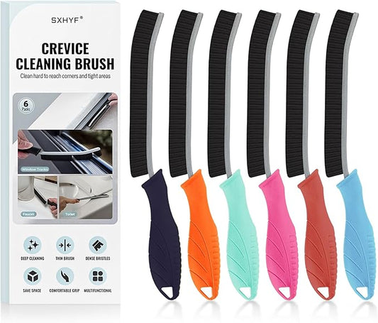 SXhyf Crevice Cleaning Brush - Grout Scrub Brush, House Cleaning Supplies, Gap Cleaning Tools, Home Essentials, Gifts for Women Men, Hard Bristle Crevice Cleaner Brush for Household Use, Bathroom