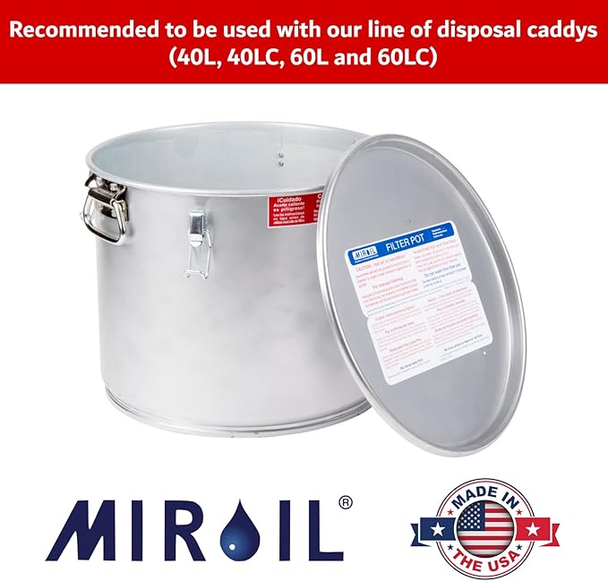 MirOil RB6PS EZ Flow Oil Filter Bag, Maintain Quality & Taste of Fried Food, Reduce Contaminants, Polish, Extends Life of Hot & Cold Cooking Oil Filter Bag for Kitchen, Restaurant(Frame Sold Separate)