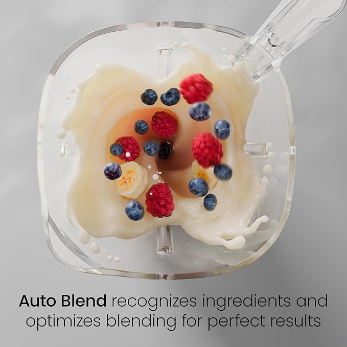 Chefman Obliterator 48 oz Countertop Blender for Smoothies, 1380W Motor to Crush Ice, Nuts, and Frozen Fruit with Stainless Steel Blade, Auto Blend Function, Includes Tamper and Scraper - Concrete