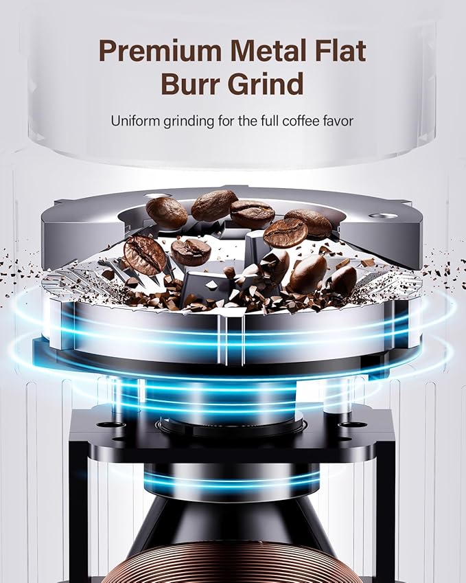 SHARDOR Electric Burr Coffee Grinder, 32 Precision Grind Settings, 40-Second Adjustable Timer, Chamber Cleaning Button, Designed for Coffee Enthusiasts
