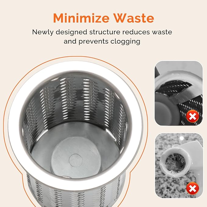 Patented Rotary Parmesan Cheese Grater, Hand Crank Cheese Shredder with Fine & Coarse Drums, Restaurant Quality, White, Stainless Steel & ABS, Dishwasher Safe