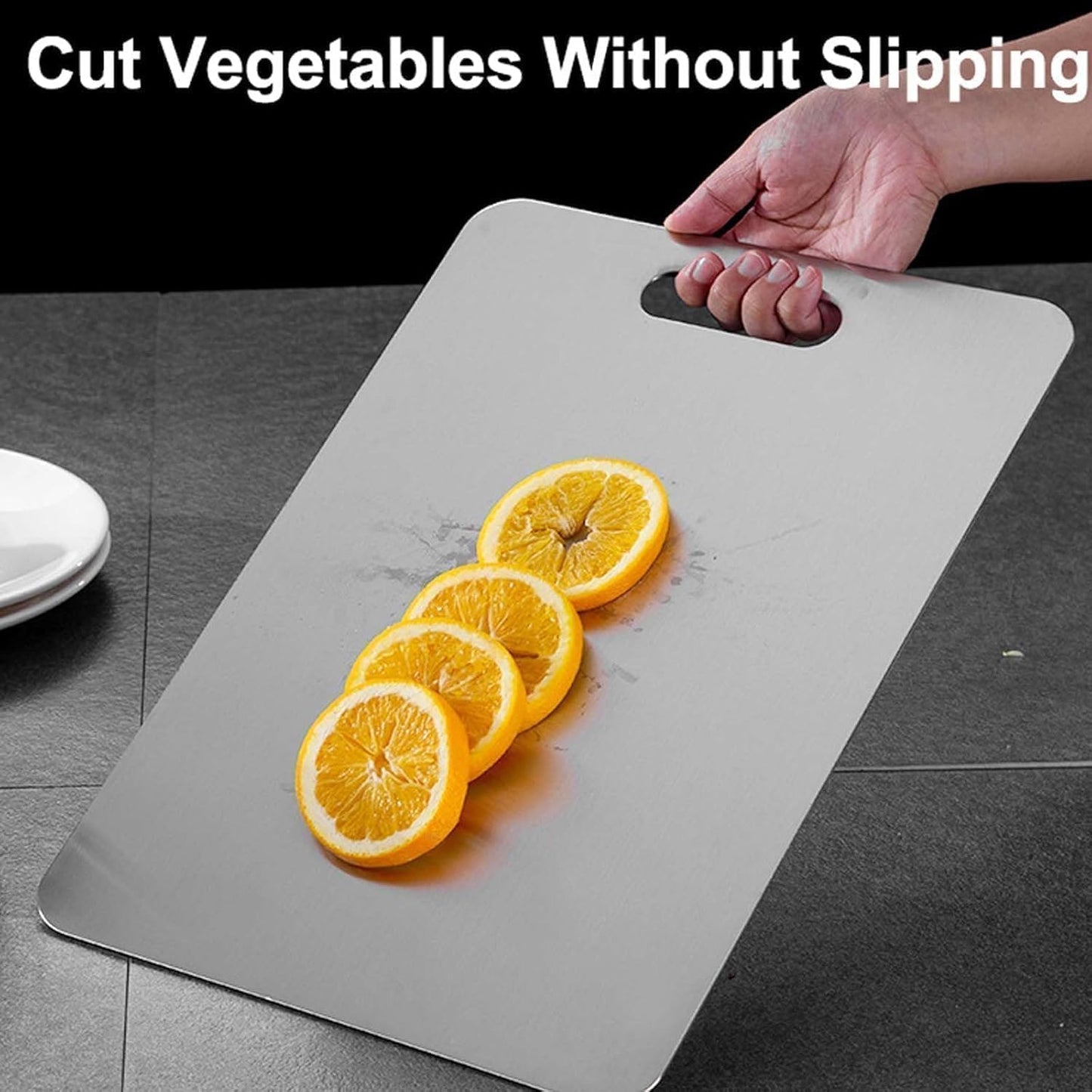 Titanium Cutting Board - 100% Pure Titanium Cutting Boards for Kitchen - Cutting Edge Hygiene & Durability, Cutting Boards for Home Kitchen Cooking (12.1 inch x 9 inch)