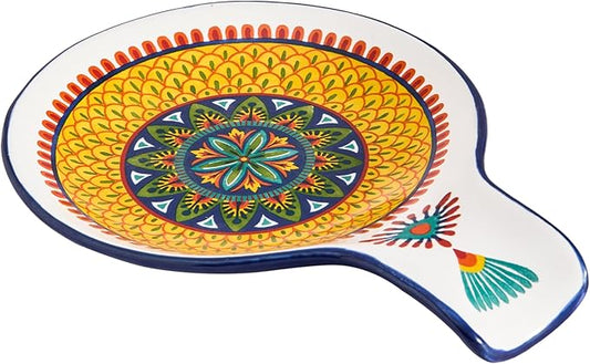 Bico Havana Spoon Rest for Stove Top, Ceramic Spoon Holder for Kitchen Counter, Easy to Clean Coffee Spoon Rest Dishwasher Safe, Kitchen Cooking Utensil Rest for Ladles Spatula