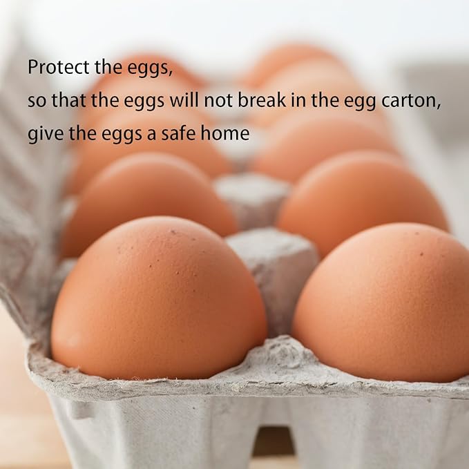 20 Pack Egg Cartons Cheap Bulk, 6 Count Egg Storage Containers Holder, Sturdy Natural Pulp Material Perfect for Storing Extra Eggs