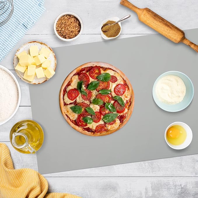 Silicone Mat Heat Resistant Mats for Countertop, Multipurpose Large Silicone Mats for Crafts Kitchen Workbench Size 48x24 inches Thick 2mm,Rolled Package,Grey