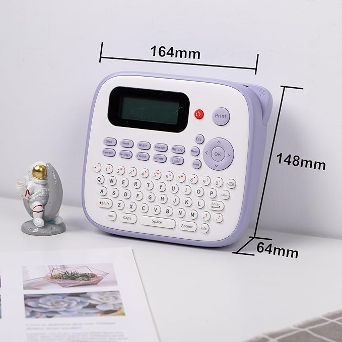 Label Maker Machine with Tapes, D210S Portable Label Maker, Label Machine with USB-C to Stay Powered, Labeler Features Chain Print to Reduce Label Wastes for Home Kids Items Office Organization