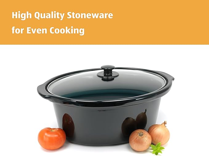 Magnifique 8-Quart Digital Programmable Slow Cooker with Timer - Small Kitchen Appliance for Family Dinners - Serves 10+ People - Heat Settings: Keep Warm, Low and High