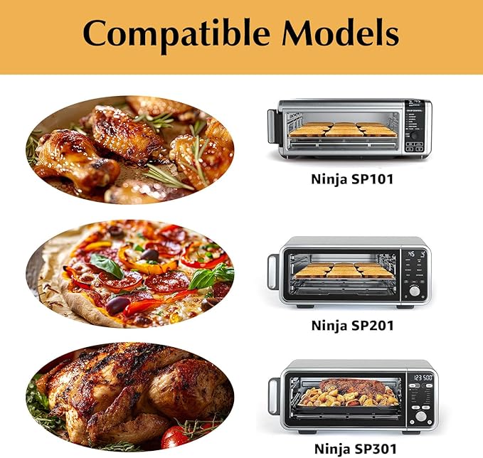 12-inch Air Fryer Parchment Paper Liners - 100 Pcs Non-Stick Unbleached Pre-Cut Squares for Ninja SP101 SP151 SP351 SP201 SP301, Safe & Disposable Air Fryer Sheets