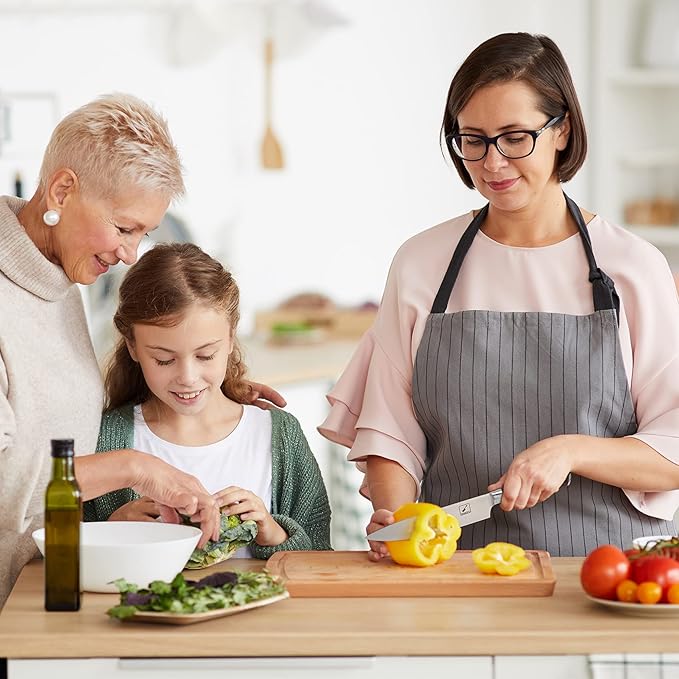 imarku Chef Knife - Pro Kitchen Knife 8 Inch Chef's Knives High Carbon Japanese SUS440A Stainless Steel Sharp Paring Knife with Ergonomic Handle, Red Handle, Gifts for Men and Women