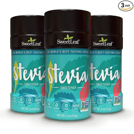 SweetLeaf Stevia Powder Shaker Jar 4 Oz Ea (Pack of 3)