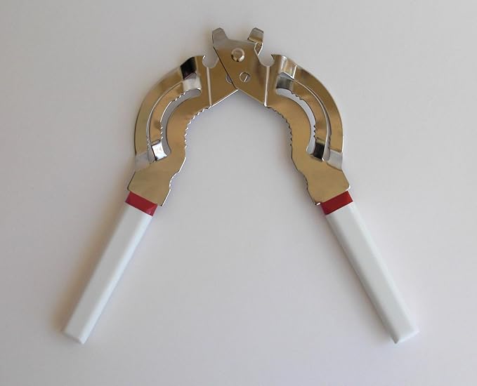 Tredoni Jar & Bottle Opener, Easy Wrench Grip/Tighten Lid Opener, Multi-Purpose Opener for Caps, Cans & Nuts -Italian Stainless Steel