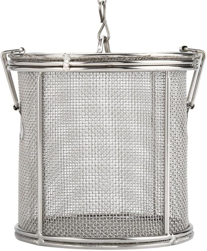 AUNMAS Tea Infuser for Loose Leaf Tea, Stainless Steel Tea Strainer Soup Seasonings Seperation Basket Filter with Chain(2#)