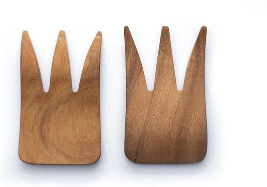 Ironwood Gourmet Kodiak, 1.5 x 3.75 x 6 inches, Bear Claw Salad Server Set, (28152)