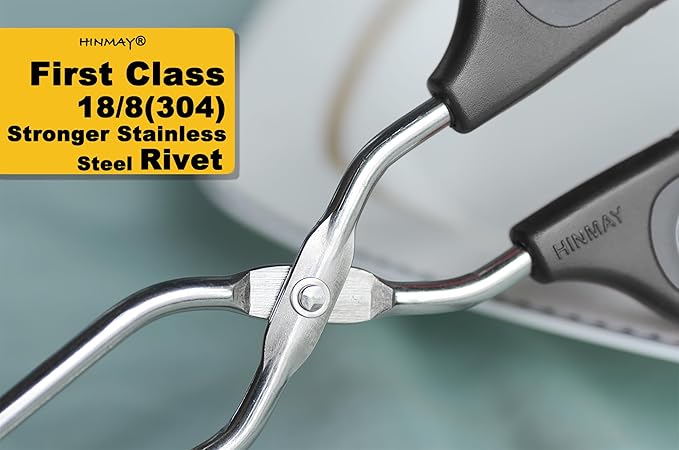 Scissor Tongs 10-Inch Stainless Steel Scissor Style Tongs (Black Handle)