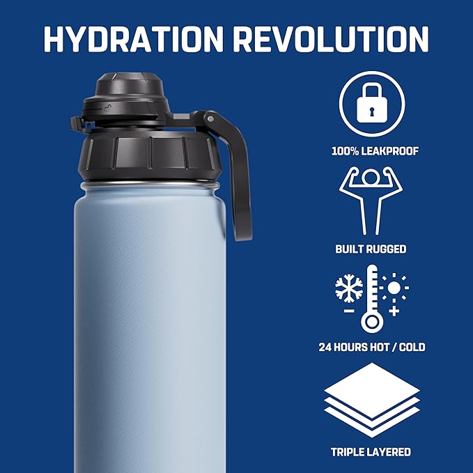 Vessence Tea Infuser Bottle - 24 Oz Insulated Loose Leaf & Fruit Infuser Bottle | Leak Proof with FlowSip Lid