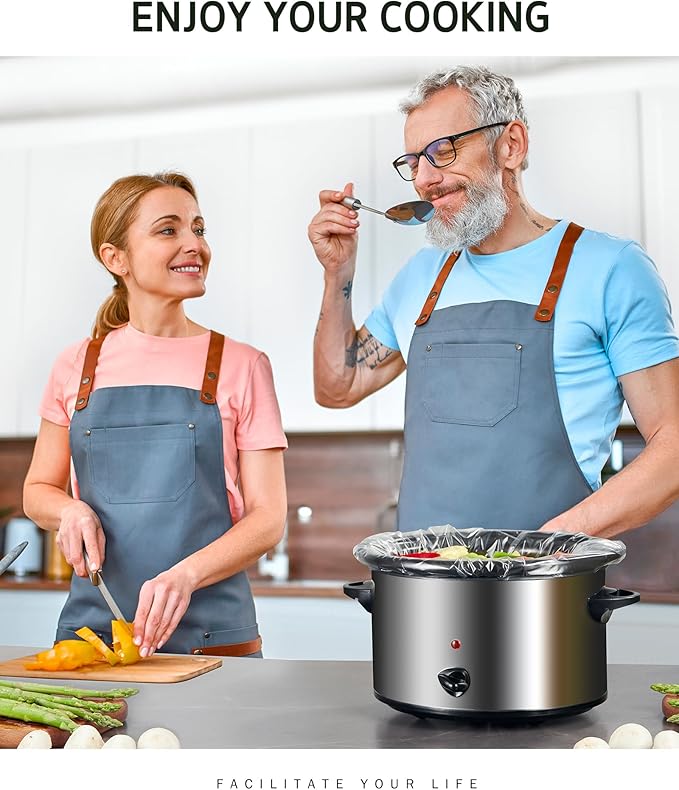 Syntus Slow Cooker Liners, 30 Count Cooking Bags Extra Large Size Disposable Pot Liners Plastic Bags, Fit 6QT to 10QT for Slow Cooker Cooking Trays, 14"x 22", 30 Liners