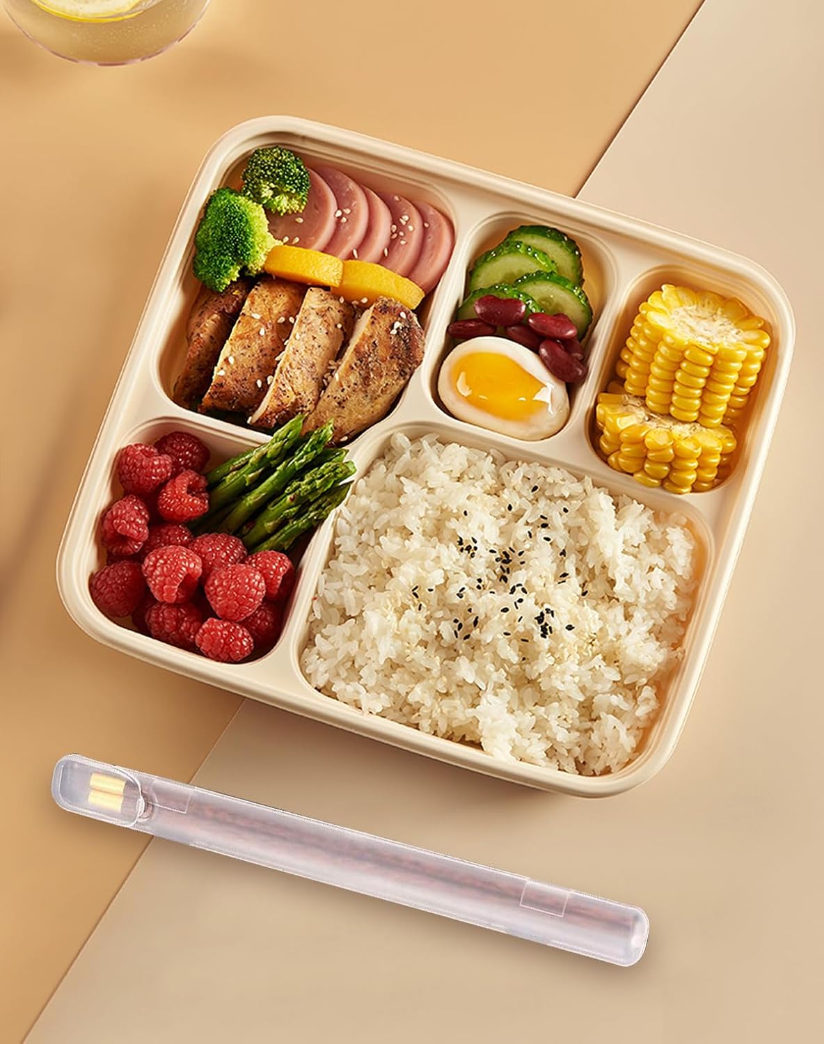 Chopsticks Storage Case 2 Pack, Plastic Utensil Holder with Side Opening, Easy to Clean Travel Chopsticks Box for Reusable Cutlery